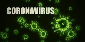 Coronavirus Infectious Disease Concept in Black and Green. Coronavirus