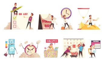time management planning schedule timetable and deadline vector illustration