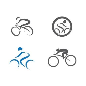 Set Cycling icon Vector Illustration design Logo template