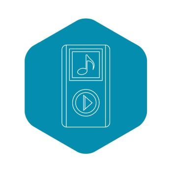 Portable media player icon. Outline illustration of portable media player vector icon for web. Portable media player icon, outline style