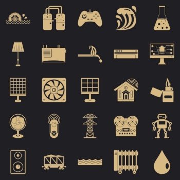 Petroleum icons set. Simple set of 25 petroleum vector icons for web for any design. Petroleum icons set, simple style