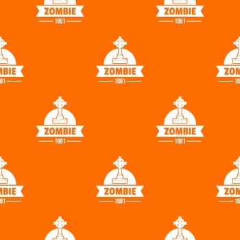 Zombie dark pattern vector orange for any web design best. Zombie dark pattern vector orange