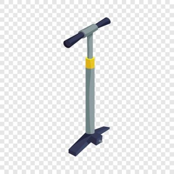 Pump for bicycle icon. Isometric illustration of pump for bicycle vector icon for web design. Pump for bicycle icon, isometric style