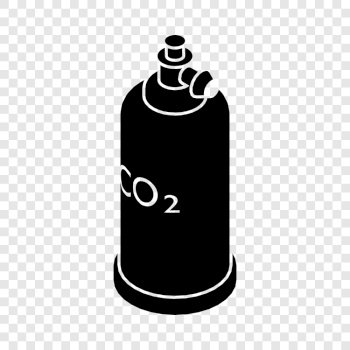 Welding cylinder co2 icon. Simple illustration of welding cylinder co2 vector icon for web. Welding cylinder co2 icon, simple black style