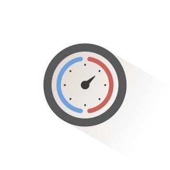 Barometer. Isolated color icon. Weather glyph vector illustration