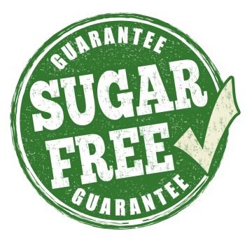 Sugar free sign or stamp on white background, vector illustration