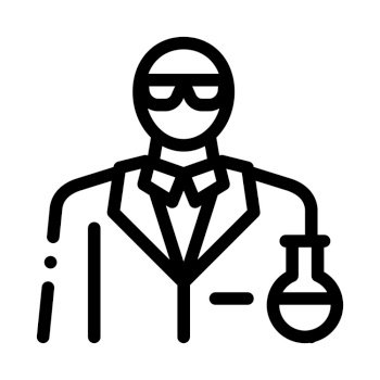 chemist profession icon vector. chemist profession sign. isolated contour symbol illustration. chemist profession icon vector outline illustration