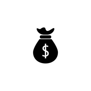 Money bag icon vector template