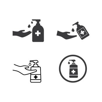 Hand sanitizer icon flat design vector