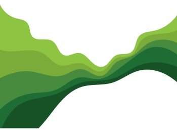 Abstract Green wave vector illustration design background