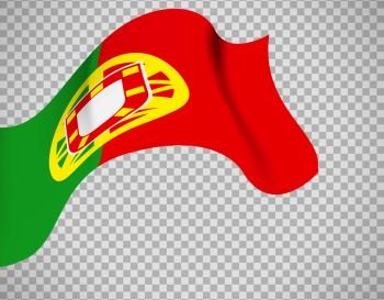 Portugal flag icon on transparent background. Vector illustration. Portugal flag on transparent background