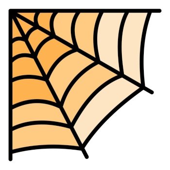 Corner spider web icon. Outline corner spider web vector icon for web design isolated on white background. Corner spider web icon, outline style