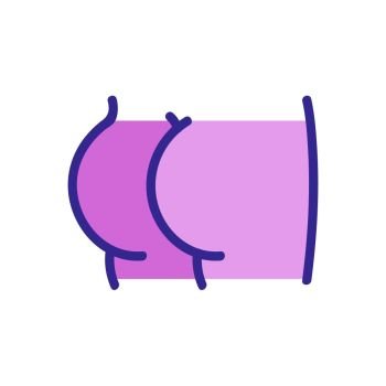 bare butt icon vector. bare butt sign. color isolated symbol illustration. bare butt icon vector outline illustration