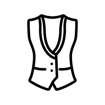 special bartender vest icon vector. special bartender vest sign. isolated contour symbol illustration. special bartender vest icon vector outline illustration