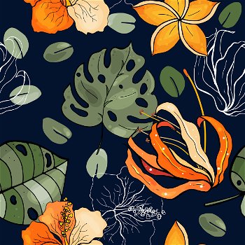 Retro Wild seamless flower pattern. Vintage background. Wallpaper. Blooming realistic isolated flowers. Hand drawn. Vector illustration.. Blooming realistic isolated flowers. Hand drawn. Vector illustration. Retro Wild seamless flower pattern. Vintage background. Wallpaper.