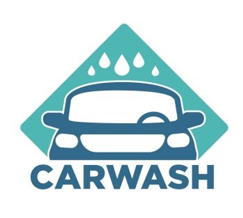 Car cleaning service carwash station isolated icon vehicle and water drops vector washing dirty transport with detergents transportation renovation emblem or logo automobile maintenance cleanliness. Carwash car cleaning service isolated icon vehicle and water drops