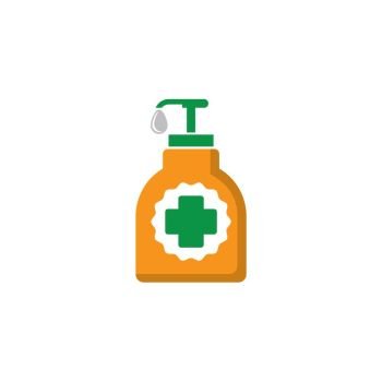 Hand sanitizer icon logo vector design