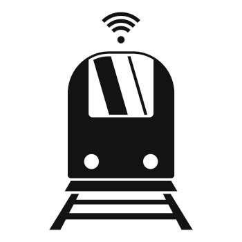 Train wifi point icon. Simple illustration of train wifi point vector icon for web design isolated on white background. Train wifi point icon, simple style
