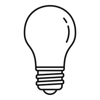 Classic light bulb icon. Outline classic light bulb vector icon for web design isolated on white background. Classic light bulb icon, outline style