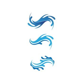 Waves beach logo and symbols template icons app

