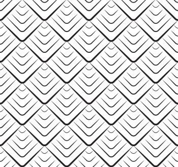 Seamless black and white texture with triangular scales. Vector background for your creativity. Seamless black and white texture with triangular scales. Vector 