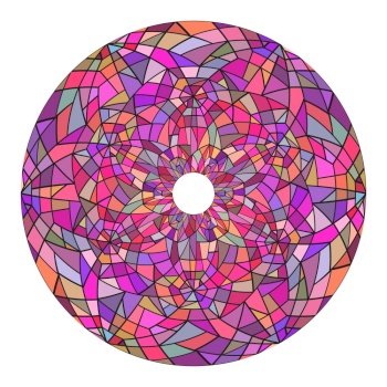 Round mandala made of stained glass. Broken glass. Vector element for your creativity. Round mandala made of stained glass. Broken glass. 