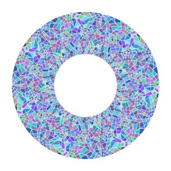Round frame made of stained glass. Broken glass. Vector element for your creativity. Round frame made of stained glass. Broken glass.