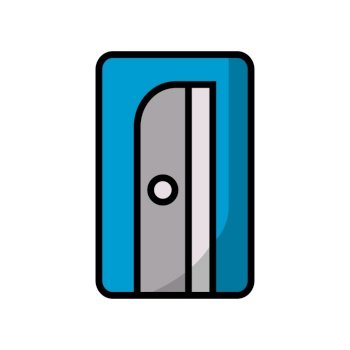 pencil sharpener - stationery icon vector design template