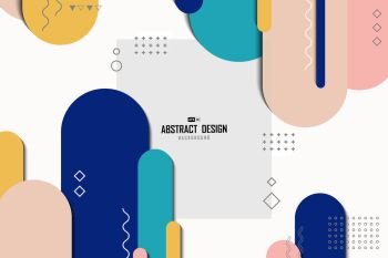 Abstract rounded line color trendy concept for artwork background. Use for ad, poster, ad, book, print, annual report. illustration vector eps10