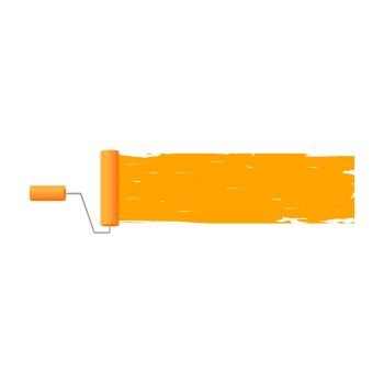 Paint roller with brush line. vector illustration. Paint roller with brush line. vector