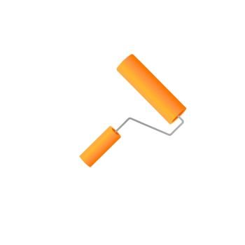 Paint roller with brush line. vector illustration. Paint roller with brush line. vector