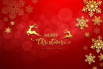 Happy New Year 2020 and Merry Christmas greeting card.	