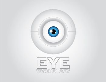  Eye of future technology abstract background