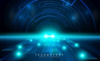 Abstract technology speed concept. Light out Hitech communication innovation background