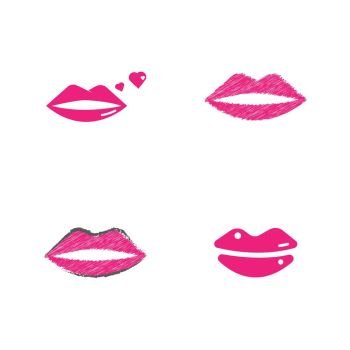 Vector Kiss. Sexy Lips illustration design