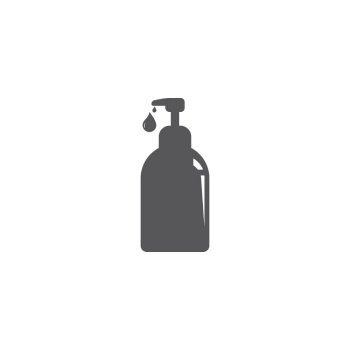 hand sanitizer logo and icon vector illustration