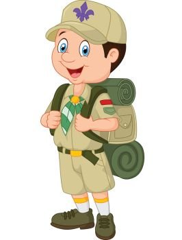 Cartoon little boy scout