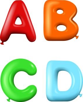 illustration alphabet full colour