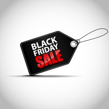 Black Friday sales tag .Vector illustration