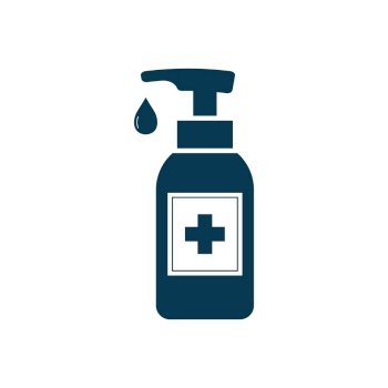 Hand sanitizer icon isolated on white background. Vector illustration