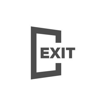 Exit icon graphic design template vector isolated. Exit icon graphic design template vector