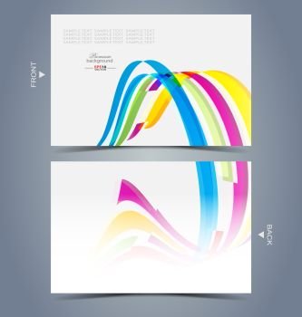 Elegant business card design template for creative design. Elegant business card design template