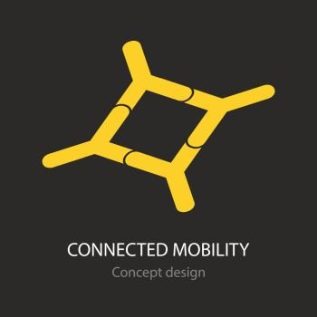 Connected mobility busines icon concept design. Connected mobility busines icon 