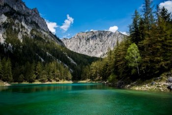 Green Lake Austria Summer tourist spot. Green Lake Austria Summer tourist attraction