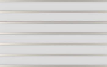 3d rendering. Abstract Long metal silver bars row on gray wall background.