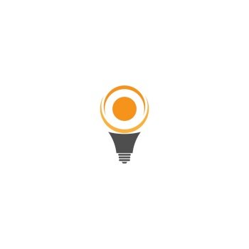 Light bulb lamp  idea logo icon illustration