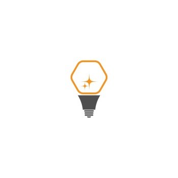 Light bulb lamp  idea logo icon illustration
