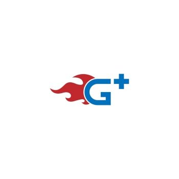G plus  connection logo icon illustration