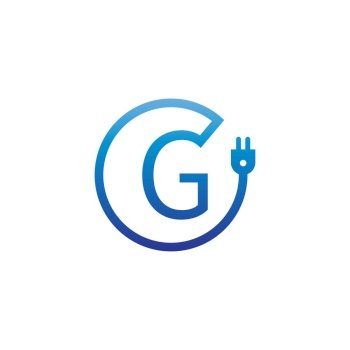 Power cable forming letter G logo icon