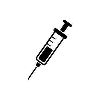 Syringe icon on an isolated white background. EPS 10 vector. Syringe icon on an isolated white background. EPS 10 vector.